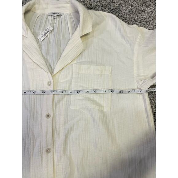 Madewell Lightestspun Cover Up Maxi Shirtdress NWT M Cream Featherweight Relax - Picture 9 of 11